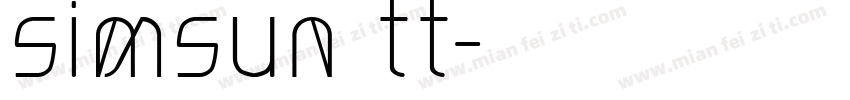 simsun tt字体转换